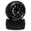 Duratrax Front/rear Six Pack MT Belted 2.8" 2WD Mounted Tires, 0.5 Offset, Black (2) -Duratrax Store duratrax dtx dtxc5520 01 1