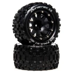 Duratrax Front/rear Six Pack MT Belted 2.8" 2WD Mounted Tires, 0.5 Offset, Black (2)