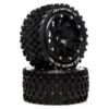 Duratrax Six Pack ST Belted 2.8" 2WD Mounted Rear Tires, Black (2)