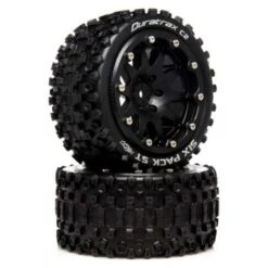 Duratrax Six Pack ST Belted 2.8" 2WD Mounted Rear Tires, Black (2)