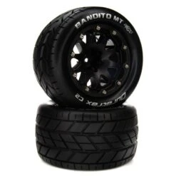 Duratrax Front/Rear Bandito MT Belted 2.8" 14mm Mounted Tires, Black (2)