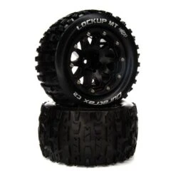 Duratrax Front/Rear Lockup MT Belted 2.8" Mounted Tires, 14mm, Black (2)