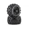 Duratrax Front/Rear Stakker MT 2.8 Mounted Wheels, C2, 0.5 Offset, Black (2)