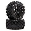 Duratrax Front/Rear Faze ST 2.8" Mounted C2 Tires 0 Offset Black (2) -Duratrax Store duratrax dtx dtxc5562 01 1