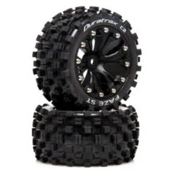 Duratrax Front/Rear Faze ST 2.8" Mounted C2 Tires 0 Offset Black (2)