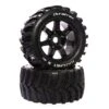 Duratrax Hatchet X Belted Mounted Black 24mm Wheels (Kraton 8S) (2) -Duratrax Store duratrax dtx dtxc5588 01