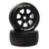 Duratrax 1/5 Bandito Mounted 24mm Wheels, Black (Kraton 8S) (2)