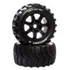 Duratrax Hatchet Mounted 24mm Hex Wheels, Black (Kraton 8S) (2)