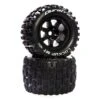 Duratrax Front/Rear Lockup MT Belt 3.8" Mounted Tires .5 Offset 17mm, Black (2) -Duratrax Store duratrax dtx dtxc5632 01