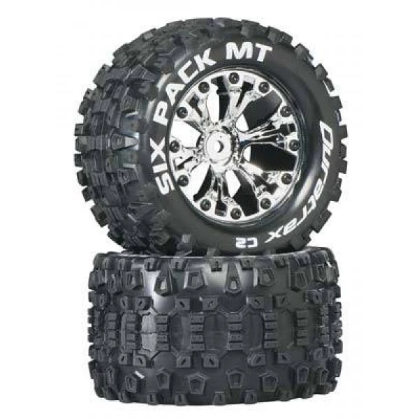 Duratrax Sixpack MT 1/10 2.8" Mounted 2WD Rear Monster Truck Tires (2) 3 Duratrax Sixpack MT 1/10 2.8" Mounted 2WD Rear Monster Truck Tires (2)