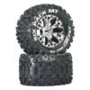 DuraTrax Sixpack MT 1/10 2.8" Mounted Monster Truck Tires Chrome (2) -Duratrax Store duratrax dtxc3523 01