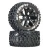 DuraTrax Sixpack ST 2.8" Mounted Truck Tires For Rear 2WD Black (2)