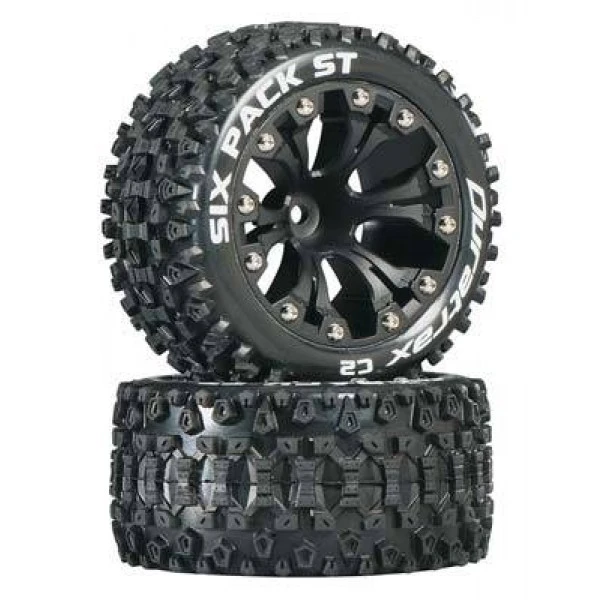 DuraTrax Sixpack ST 2.8" Mounted Truck Tires 2WD, Black (2) 3 DuraTrax Sixpack ST 2.8" Mounted Truck Tires 2WD, Black (2)