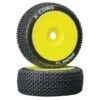 X-Cons 1/8 Buggy Tire C2 Mounted Yellow (2)