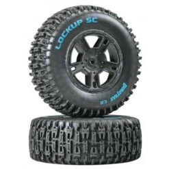 Lockup SC Tire C2 Mounted Black SC10 Rear (2)