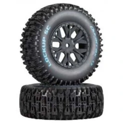 Duratrax Lockup SC Mounted Tires, C2, (SC10 4x4) (2)